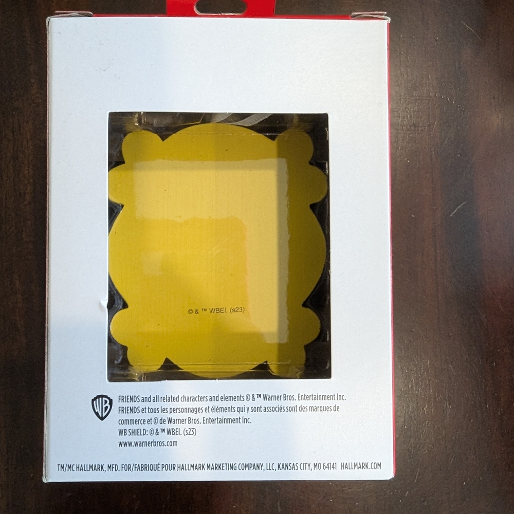 Hallmark Christmas Friends Ornament Yellow & purple Door Frame 3" - Picture 3 of 3